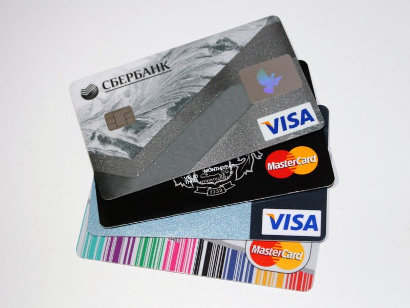 複数の色々なクレジットカード